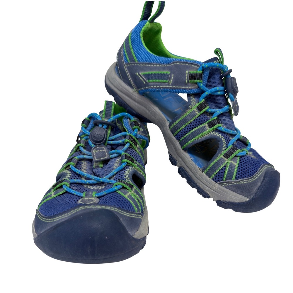 Teva Manatee‎ Sandals Kids Size 12 Blue Green Excellent Closed Toe Water Shoes